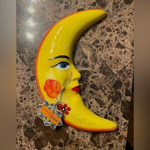 Vibrant Yellow Moon Wall Art